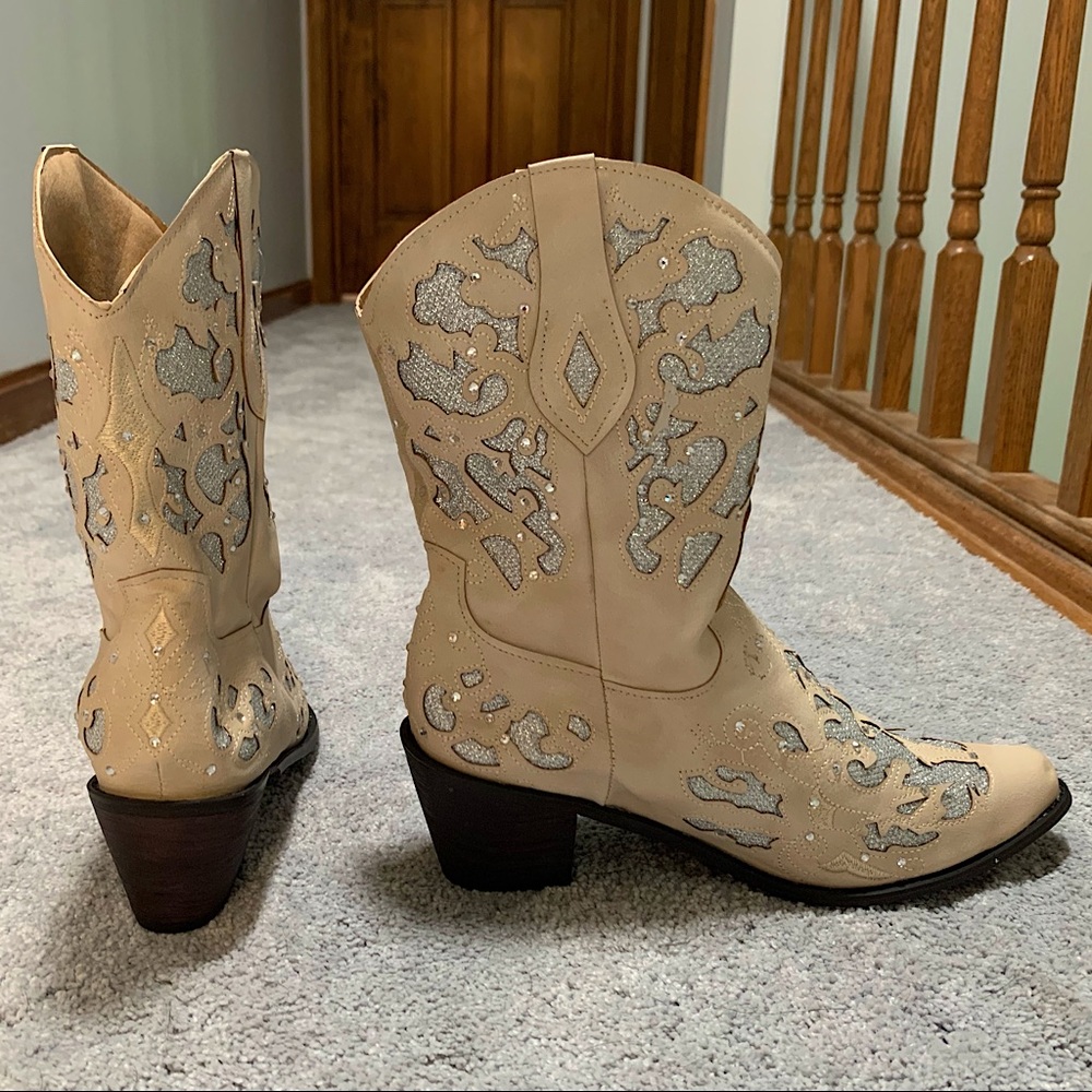 White cowboy boots